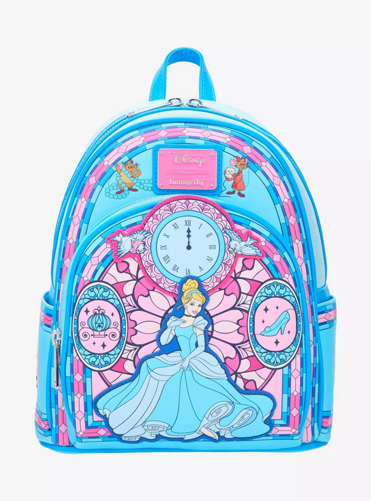 Loungefly Disney Cinderella Stained Glass Portrait Mini Backpack HT/BL