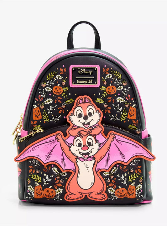 Loungefly Disney Chip & Dale Bat Mini Backpack HT/BL