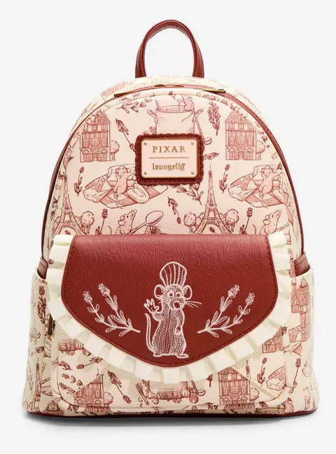 Loungefly Disney Pixar Ratatouille Scenic Allover Print Mini Backpack HT/BL