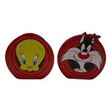 Salière et poivrière en céramique Tweety Sylvester de Looney Tunes