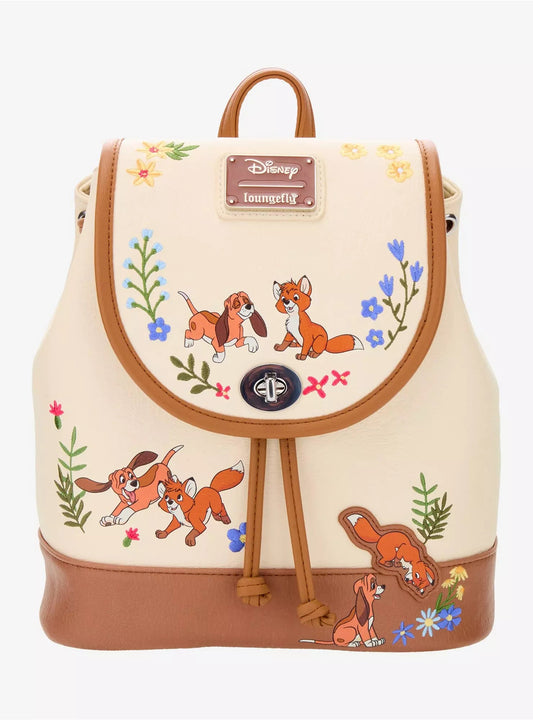 Loungefly Disney The Fox and the Hound Floral Mini Backpack HT/BL