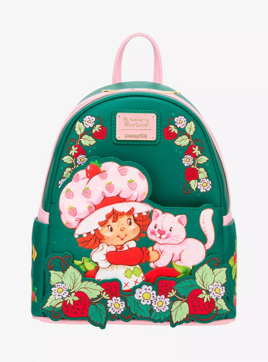 Loungefly Strawberry Shortcake Custard & Strawberry Embroidered Mini Backpack HT/BL