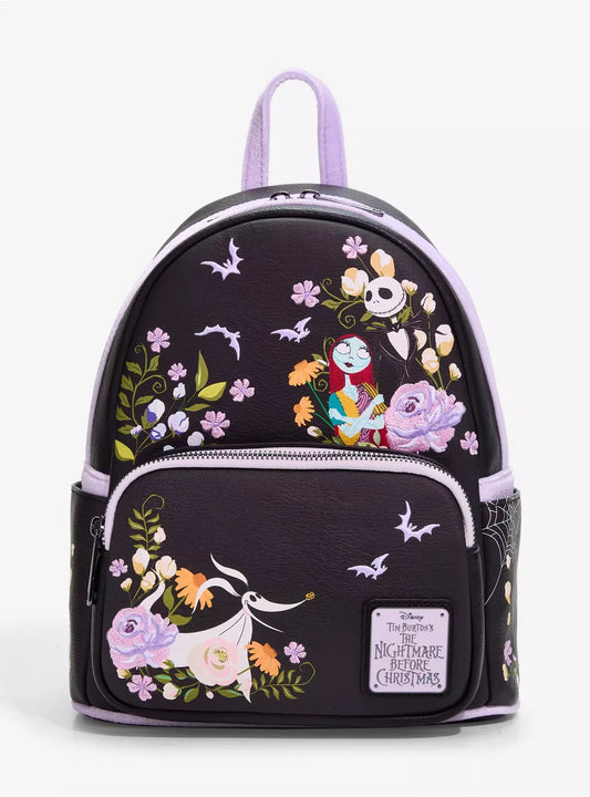 Loungefly Disney The Nightmare Before Christmas Floral Mini Backpack HT/BL