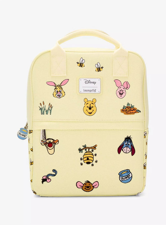 Loungefly Disney Winnie the Pooh Embroidered Characters Canvas Mini Backpack HT/BL