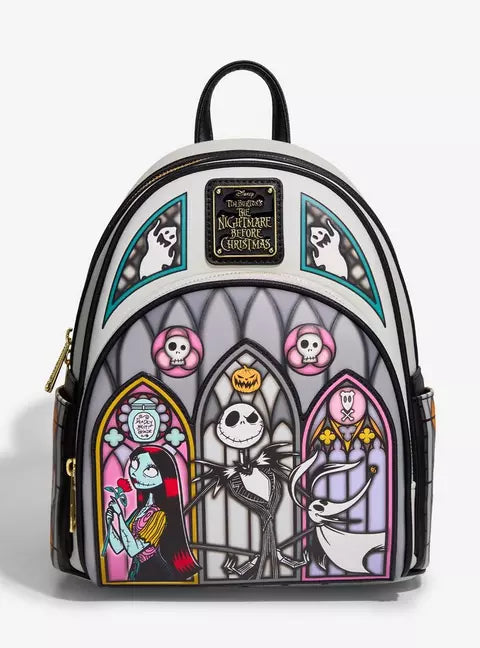 Loungefly Disney The Nightmare Before Christmas Stained Glass Mini Backpack HT/BL