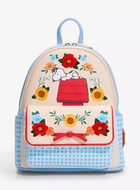 Peanuts Snoopy Doghouse Gingham Mini Backpack HT/BL