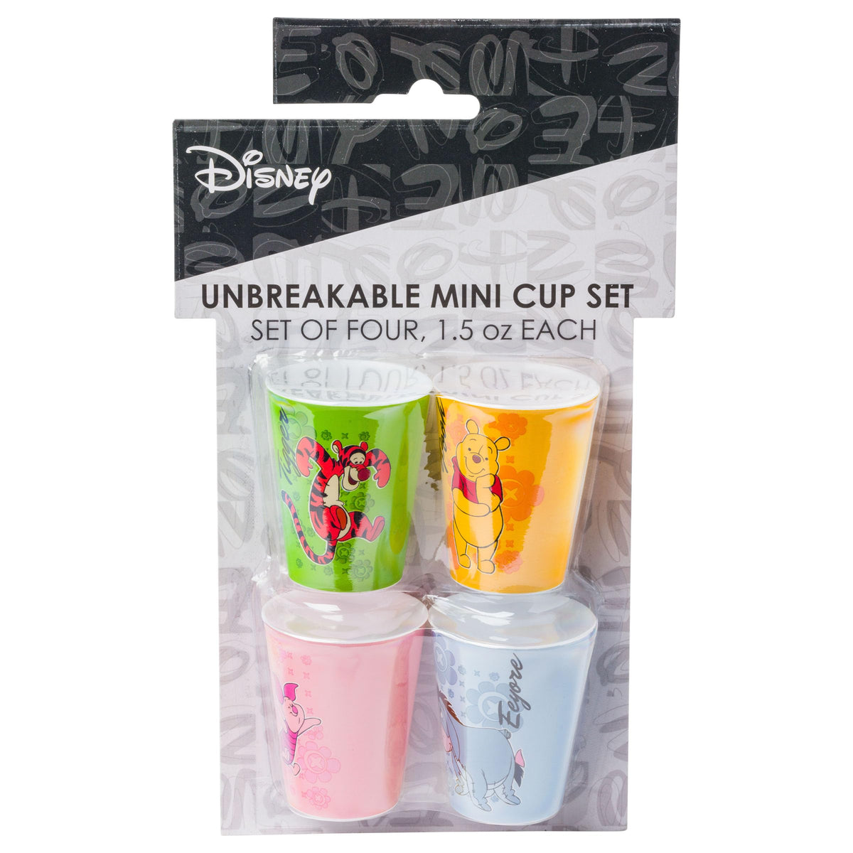 Ensemble de mini-tasses en plastique Winnie the Pooh Group Style, 4 pièces, 1,5 oz Ma boutique
