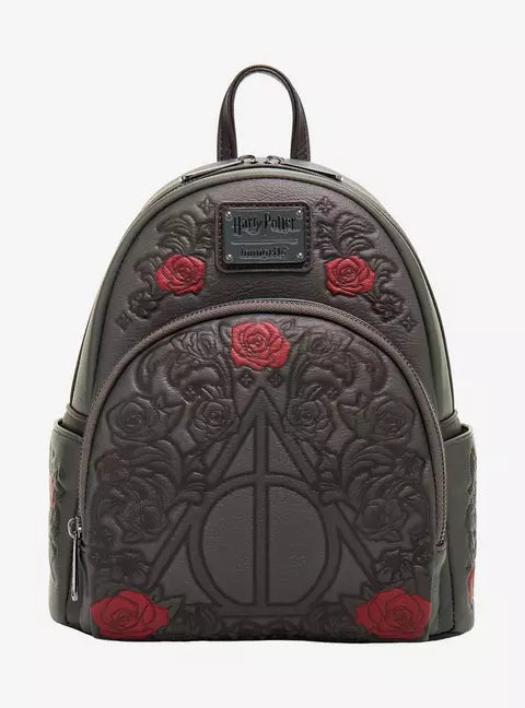 Loungefly Harry Potter The Deathly Hallows Floral Mini Backpack HT/BL