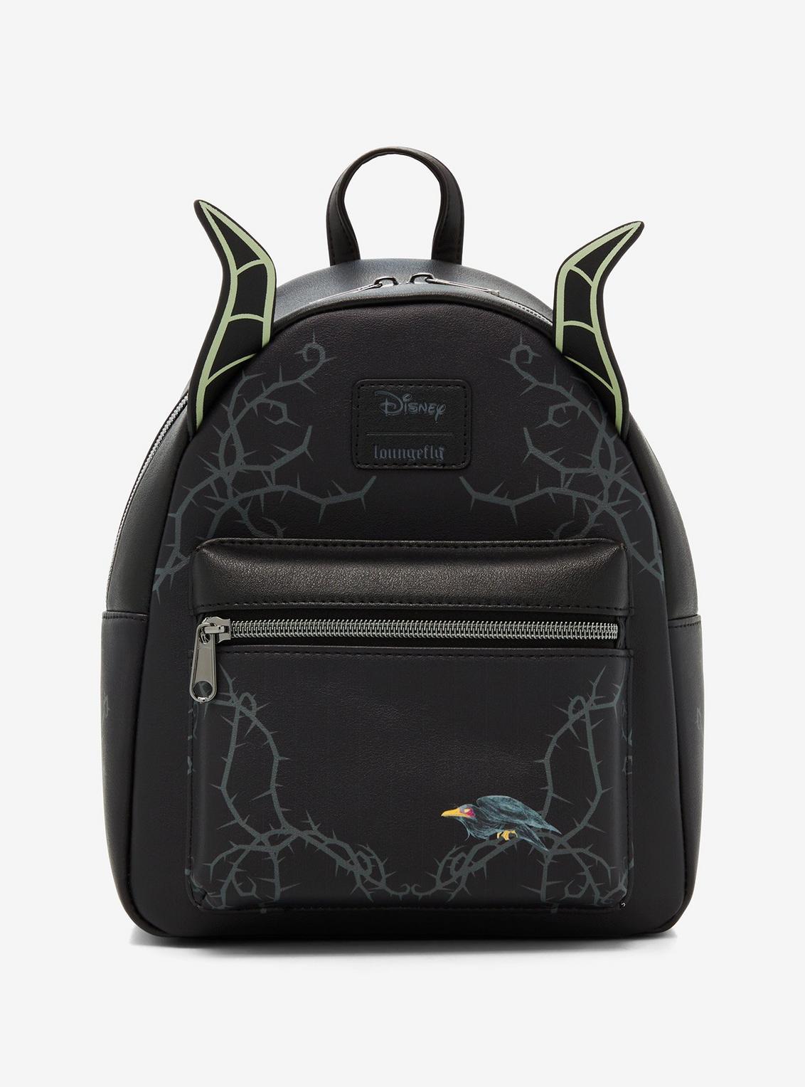 Loungefly Disney Sleeping Beauty Maleficent Glow-In-The-Dark Horns Mini Backpack HT/BL