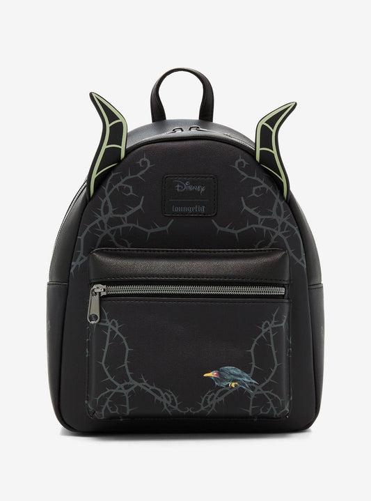 Loungefly Disney Sleeping Beauty Maleficent Glow-In-The-Dark Horns Mini Backpack HT/BL