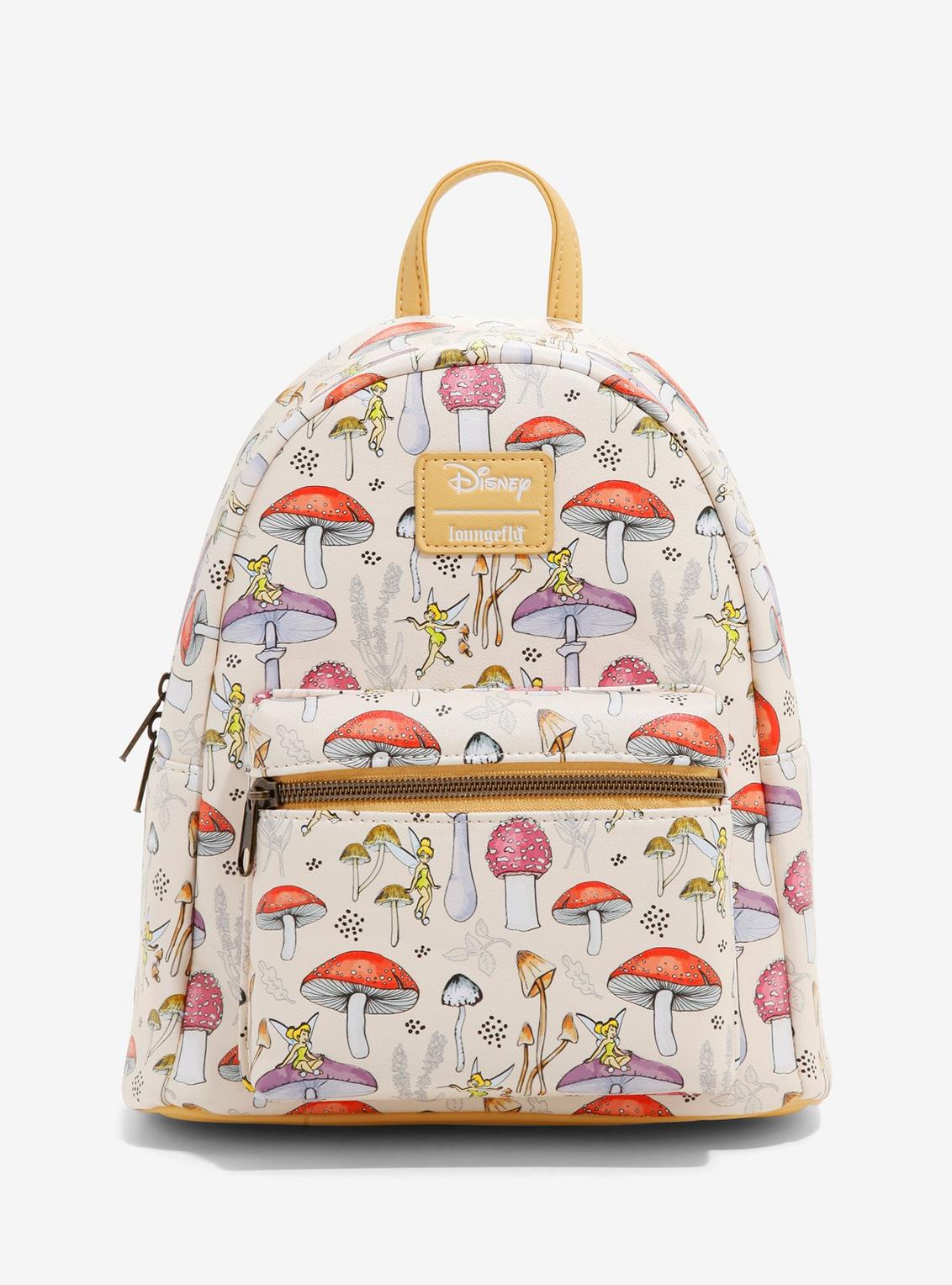 Loungefly Disney Peter Pan Tinker Bell Mushroom Mini Backpack HT/BL