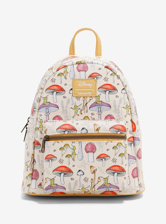 Loungefly Disney Peter Pan Tinker Bell Mushroom Mini Backpack HT/BL