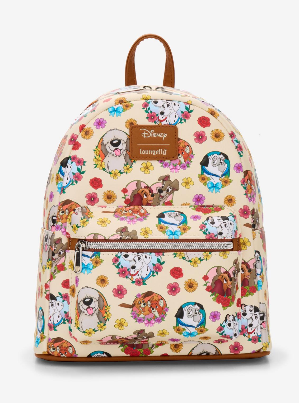 Loungefly Disney Dogs Flower Hearts Mini Backpack HT/BL