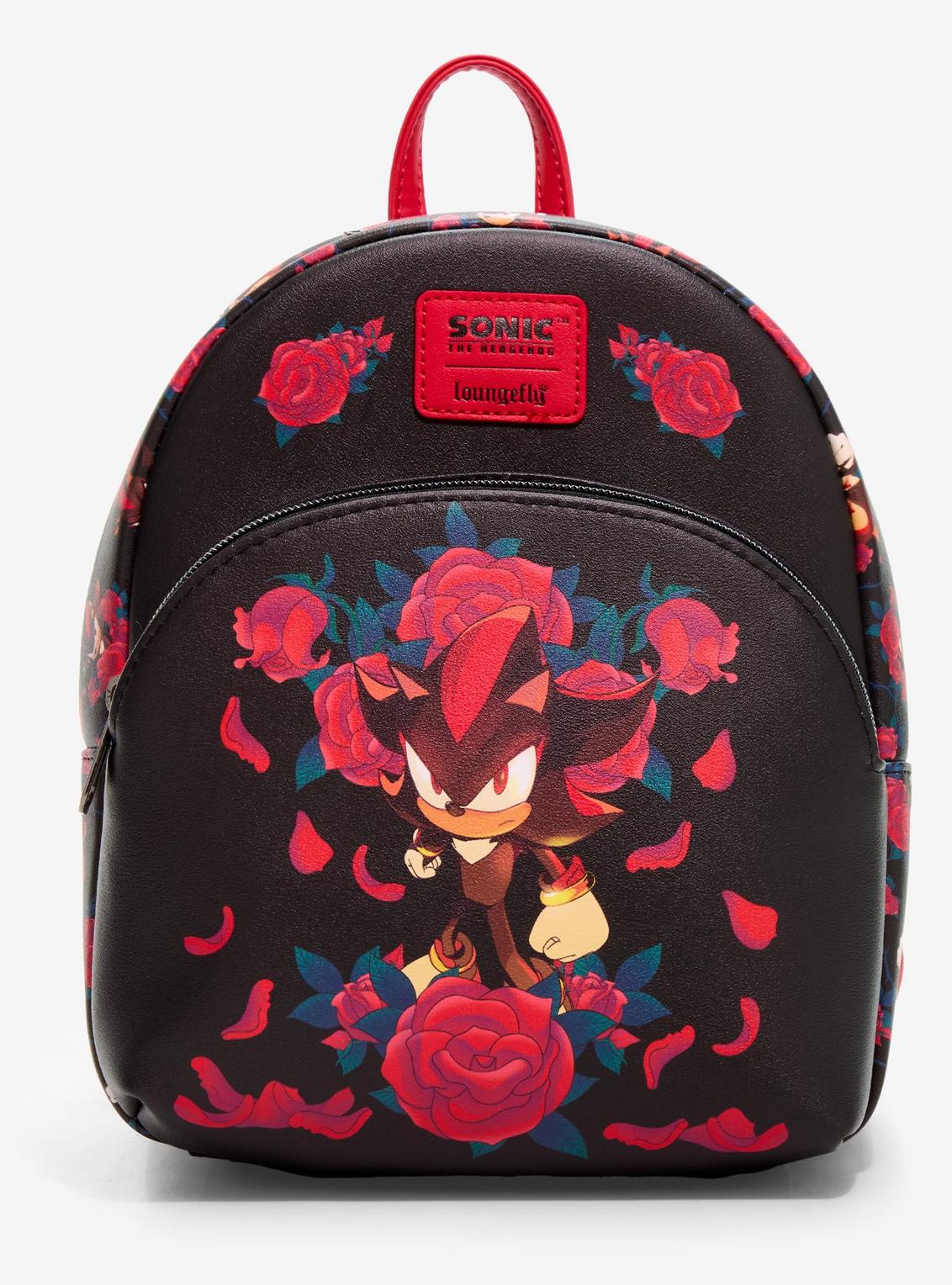 Loungefly Sonic The Hedgehog Shadow Roses Mini Backpack HT/BL