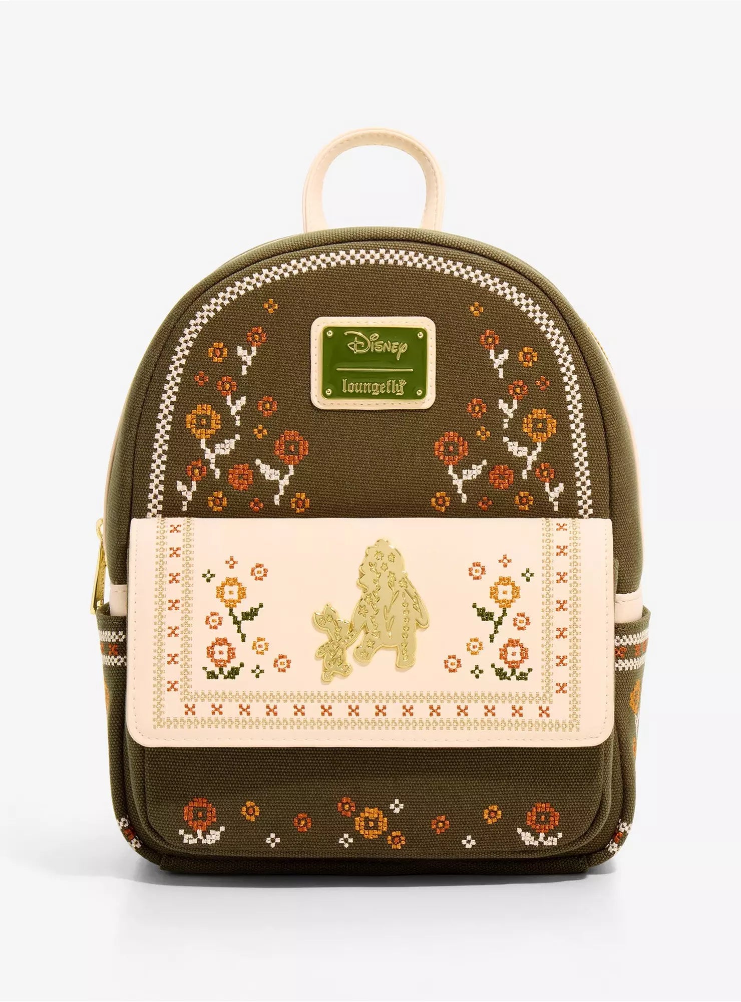 Loungefly Disney Winnie the Pooh Floral Cross Stitch Mini Backpack HT/BL