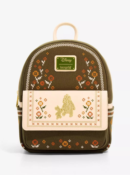 Loungefly Disney Winnie the Pooh Floral Cross Stitch Mini Backpack HT/BL