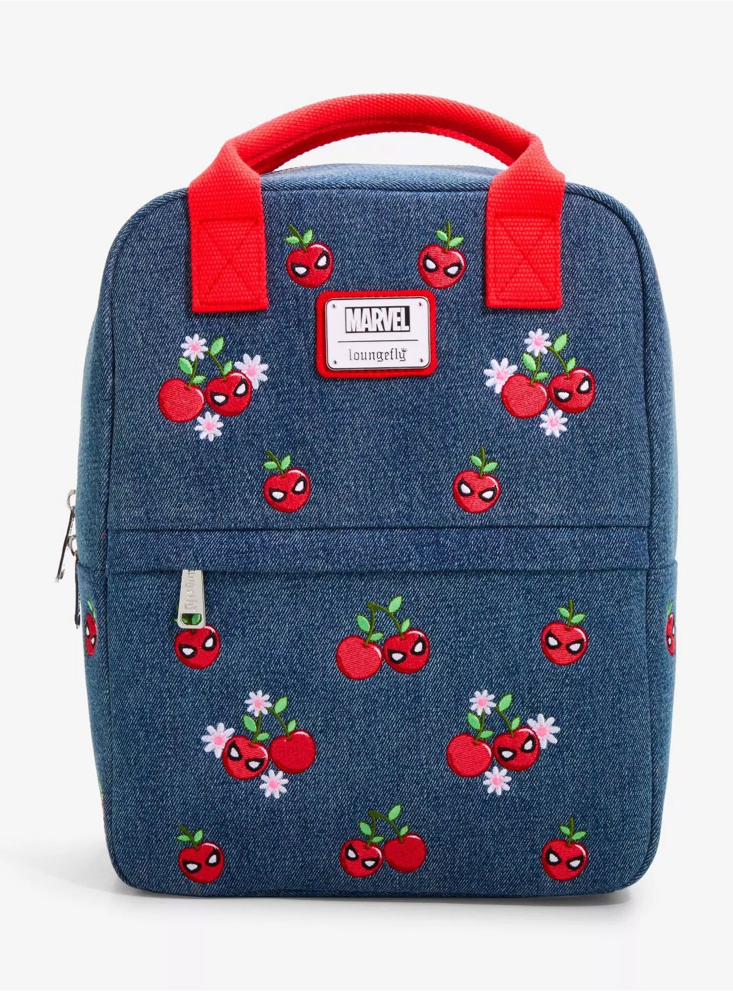 Loungefly Marvel Spider-Man Cherries Denim Mini Backpack HT/BL