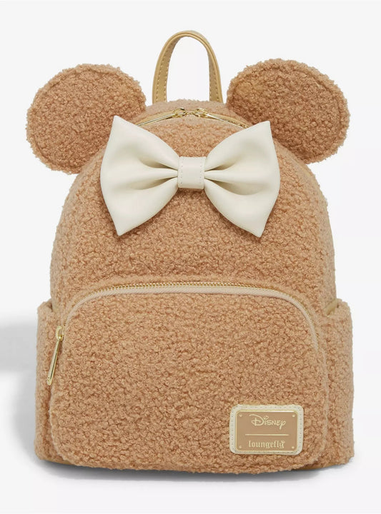 Loungefly Disney Minnie Mouse Sherpa Mini Backpack HT/BL
