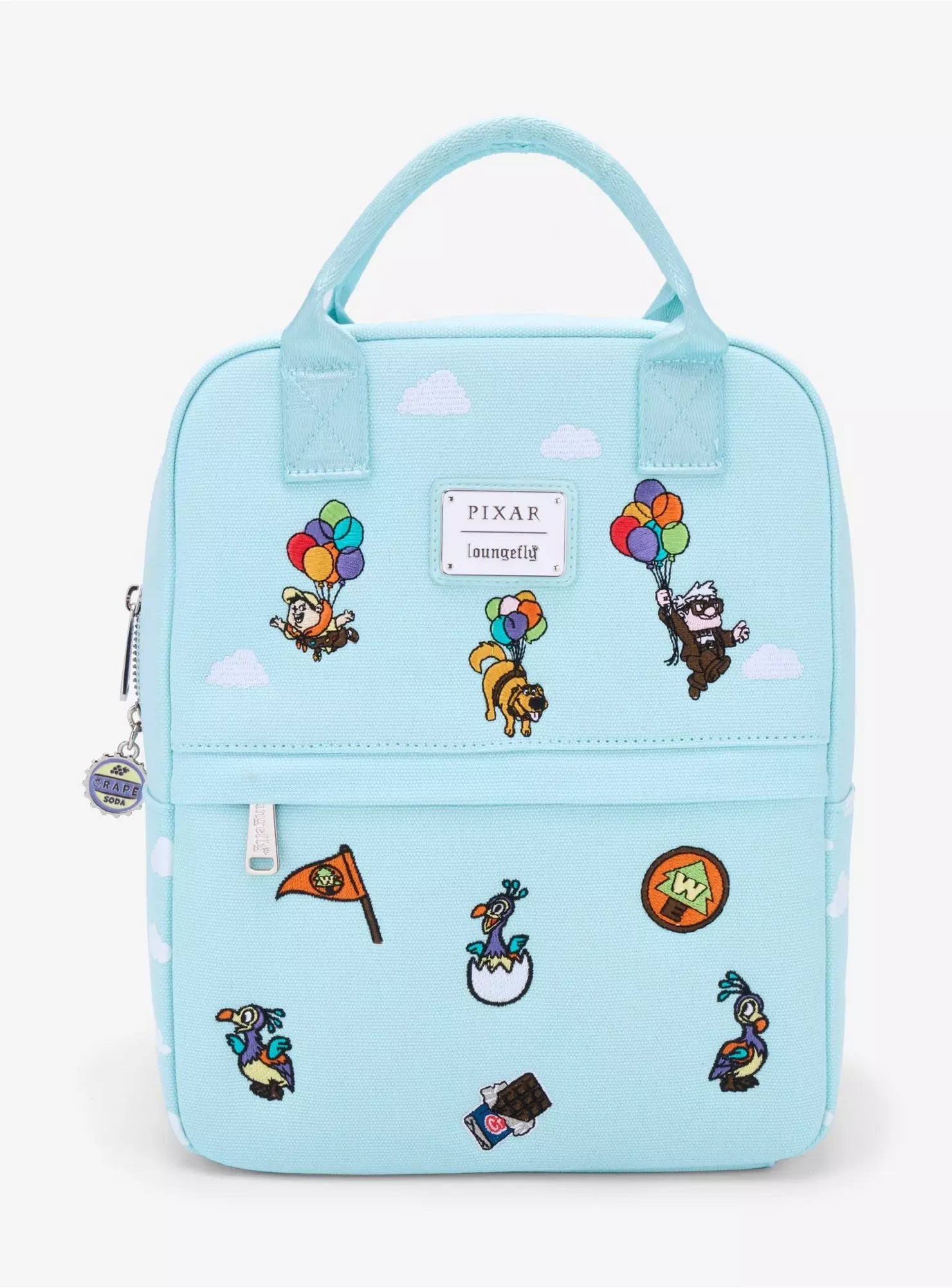 Loungefly Disney Pixar Up Embroidered Icons Canvas Mini Backpack HT/BL