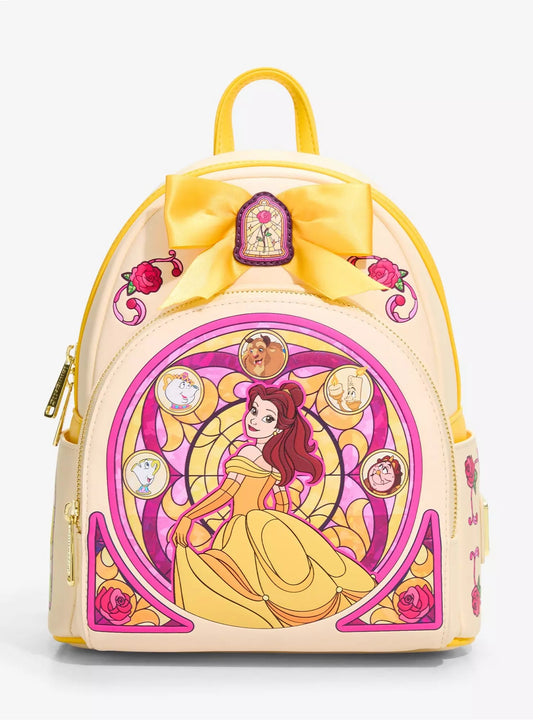 Disney Beauty and the Beast Belle Stained Glass Mini Backpack HT/BL