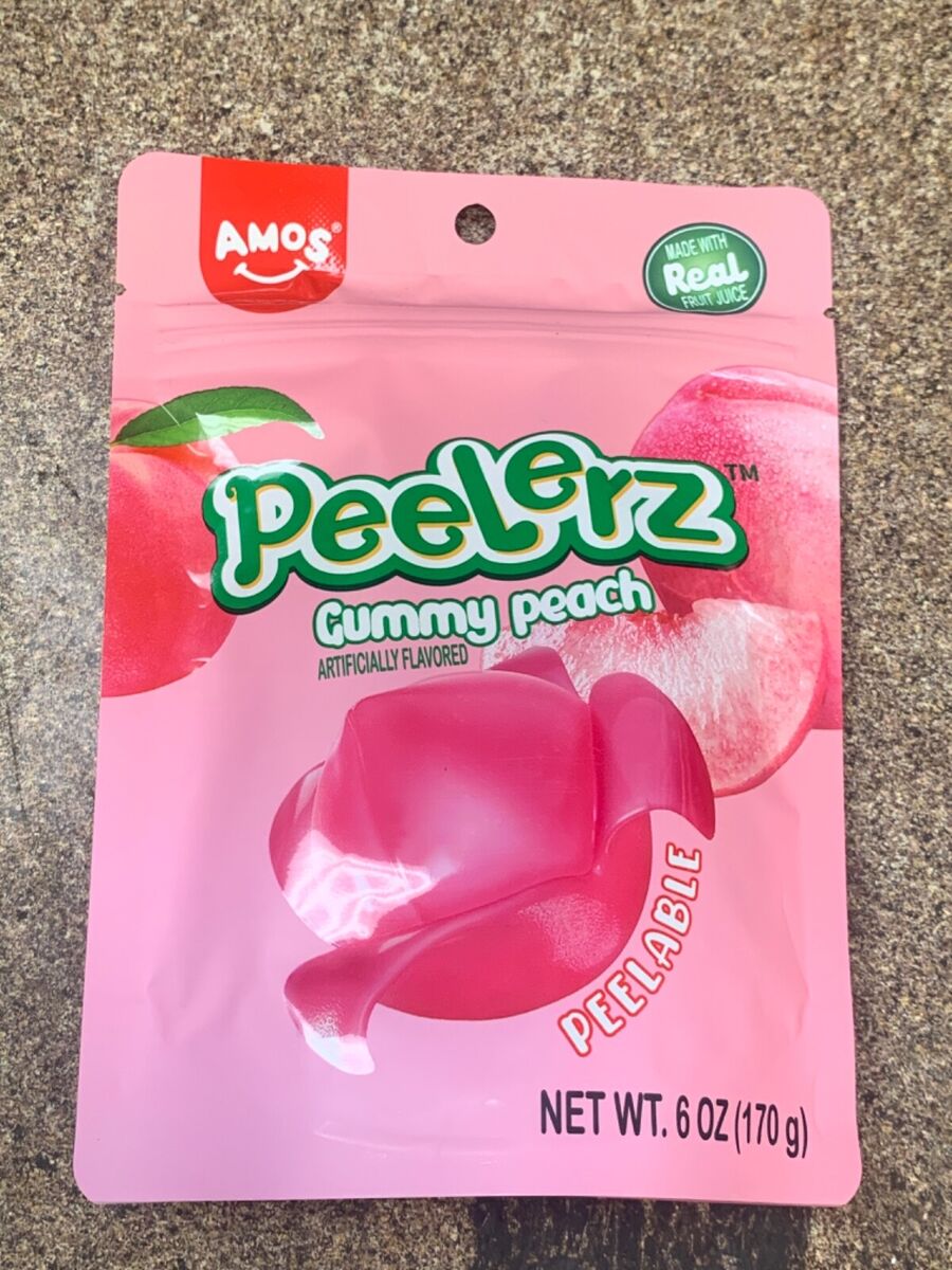 Amos peelerz gummy peach Confiserie et cie