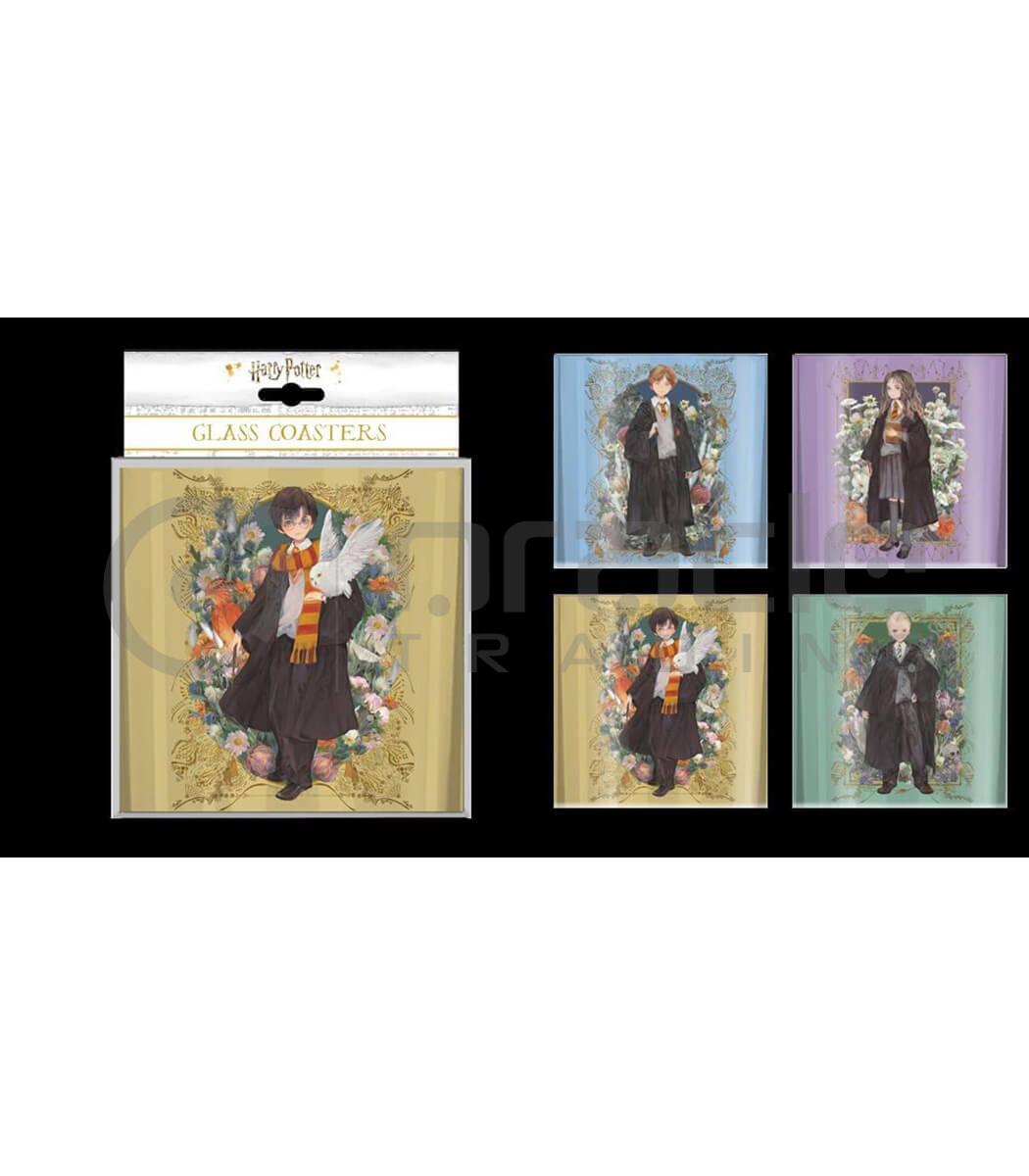 Harry Potter 4-Pack Coaster Set – Anime (Glass)