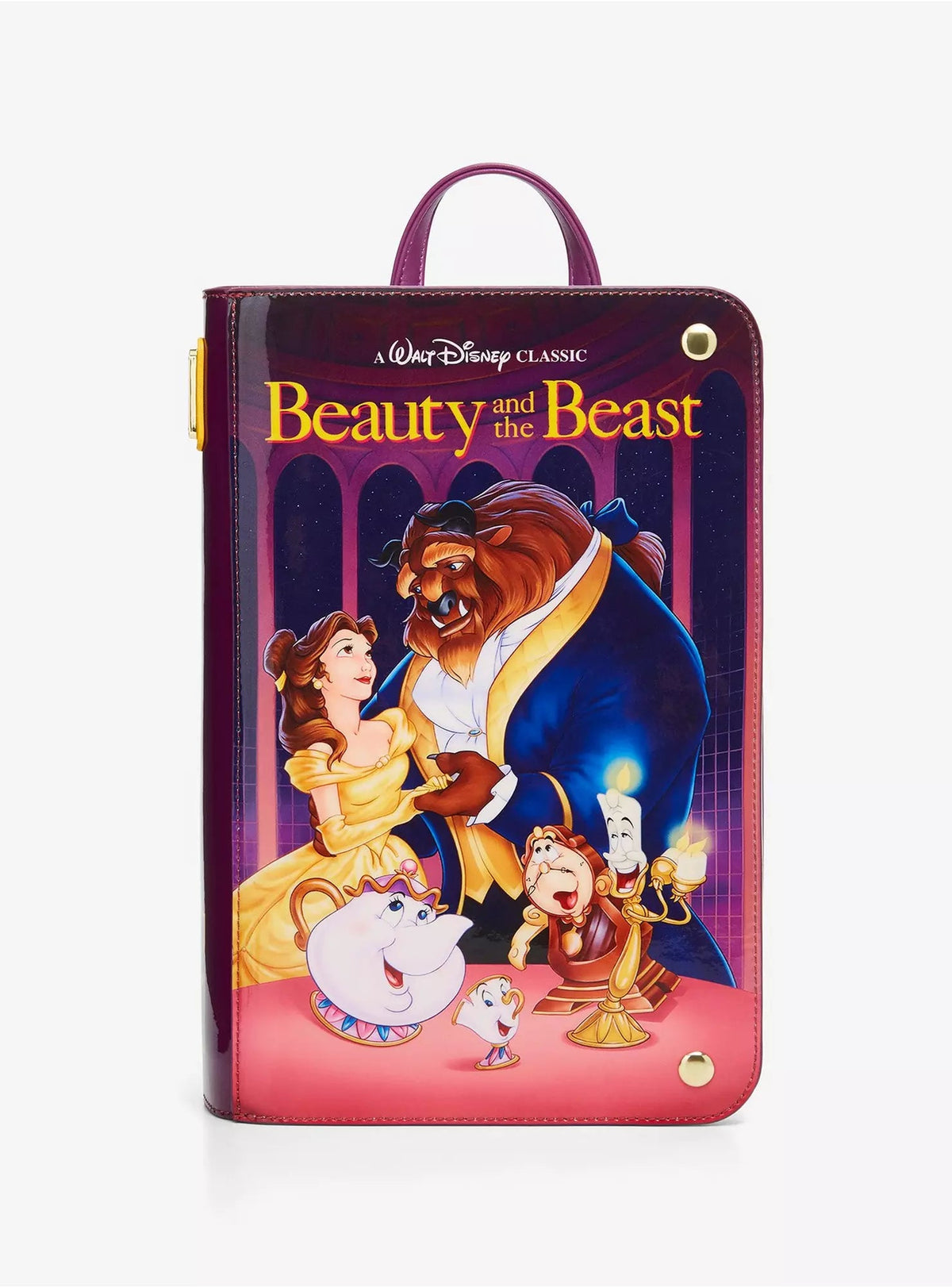 Loungefly Disney Beauty and the Beast VHS Tape Figural Mini Backpack HT/BL