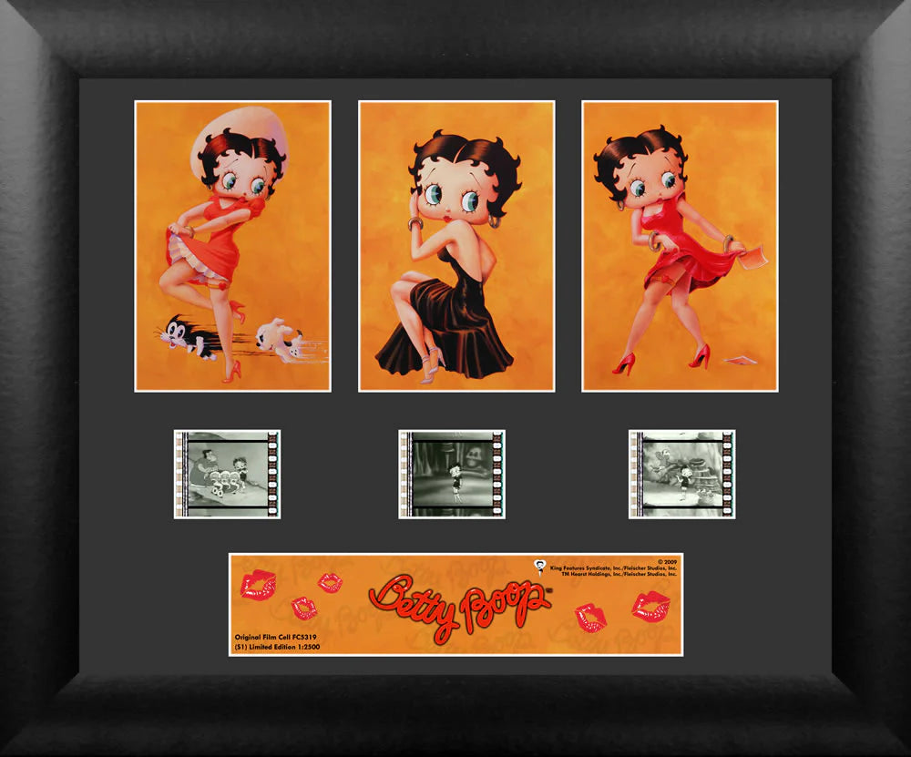 Betty Boop (Glamour) Limited Edition 3 Cell Standard FilmCells Wall Art Presentation