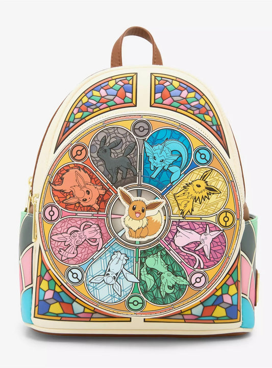 Loungefly Pokémon Eevee Evolutions Stained Glass Mini Backpack HT/BL