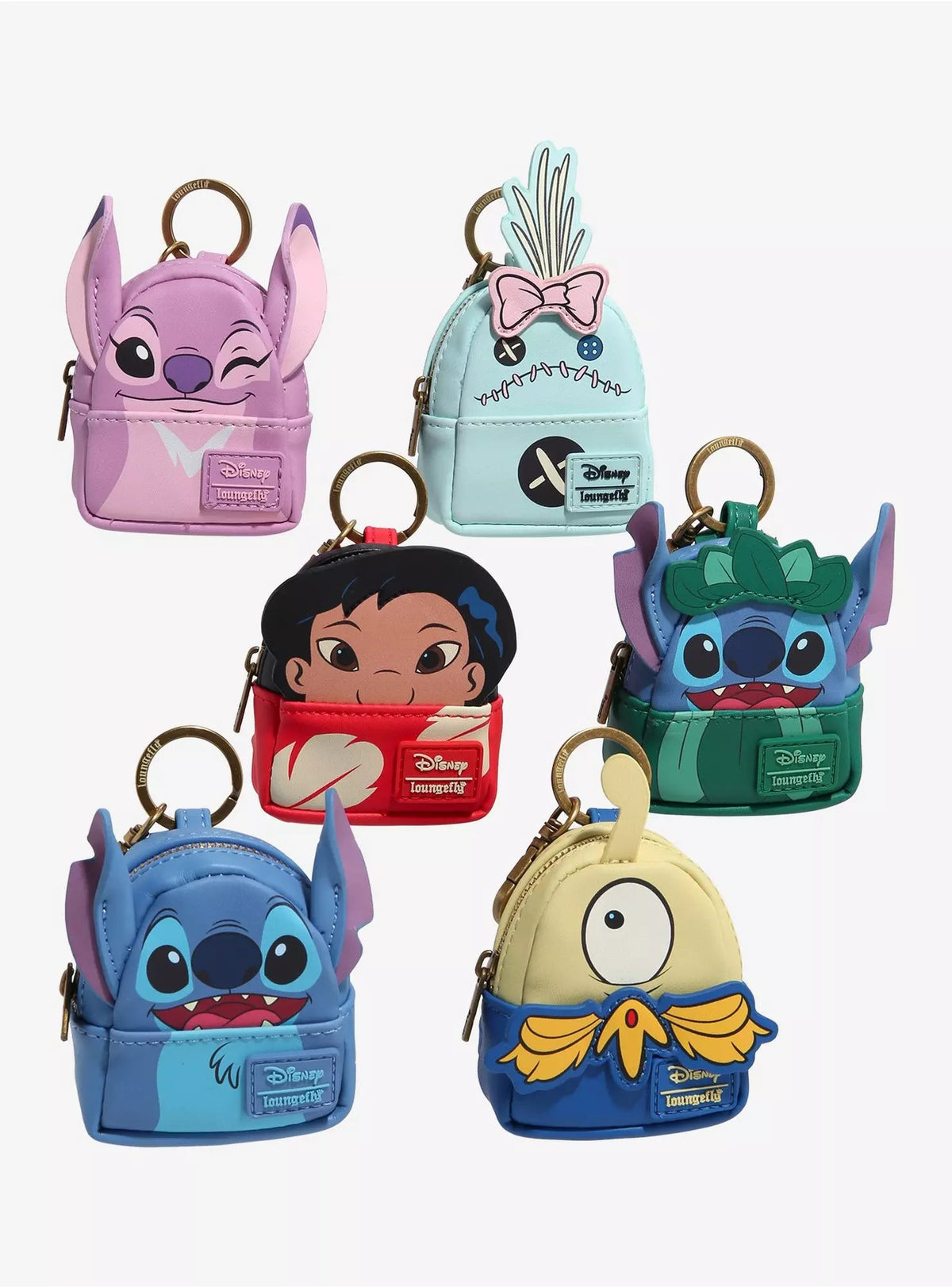 Loungefly Disney Lilo & Stitch Character Blind Box Coin Purse Bag Charm HT/BL