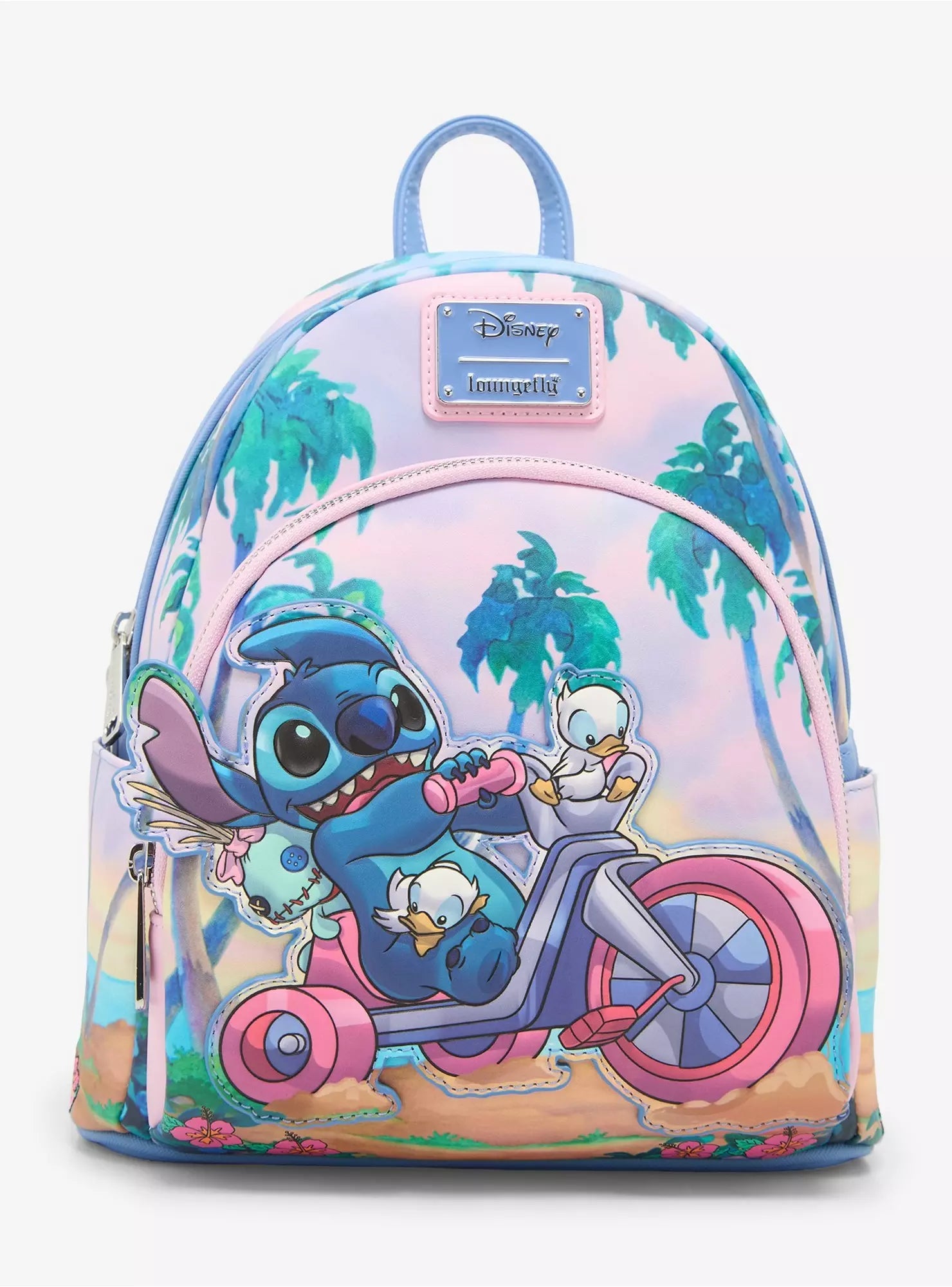 Loungefly Disney Lilo & Stitch Stitch & Scrump Duck Biking Mini Backpack HT/BL