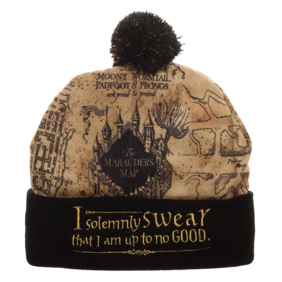 Harry Potter Maurader's Map Pom Beanie Bioworld