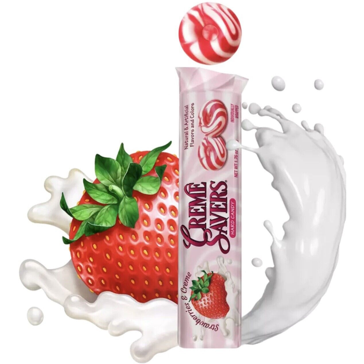 CREME SAVERS - STRAWBERRY & CREME - ROLLS 13PCS