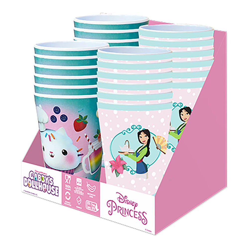 Gobelet en mélamine : Princesses et Gabby Dollhouse, assortiment Confiserie et cie
