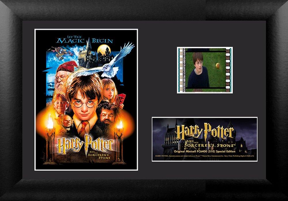 Harry Potter And The Sorcerers Stone (Movie Poster) Minicell FilmCells Framed Desktop Presentation FilmCells