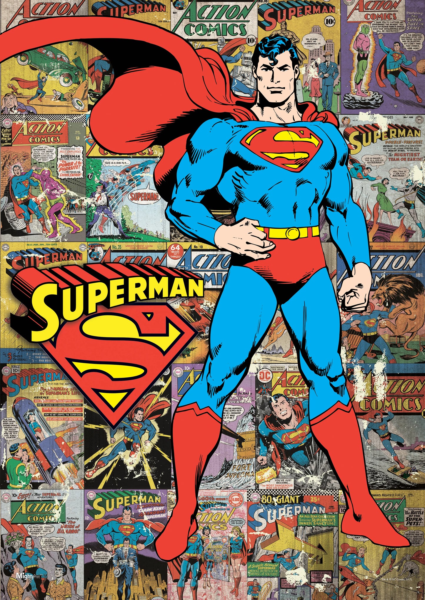 DC Comics (Superman - Comic Collage) MightyPrint™ Wall Art