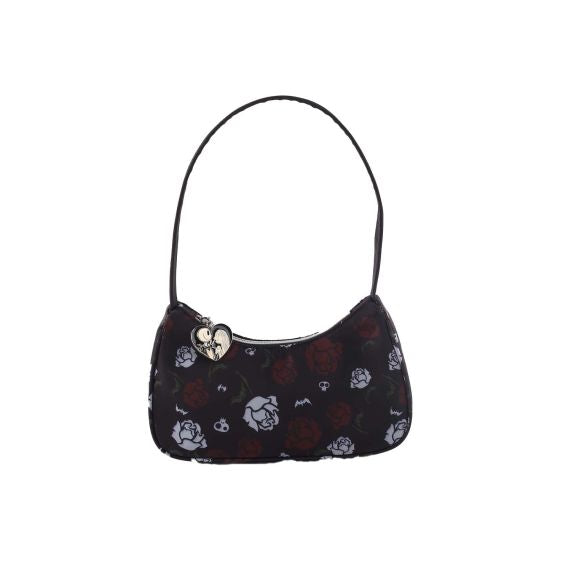 The Nightmare Before Christmas Red White Roses Handbag Purse Bioworld