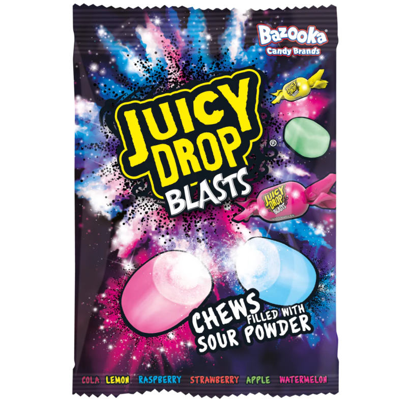 UK Bazooka JUICY DROP BLAST BAGS 45g Confiserie et cie
