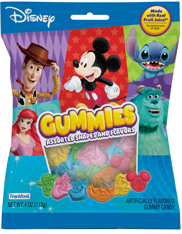 Disney Fruit Flavored Gummies 4oz Blackcat