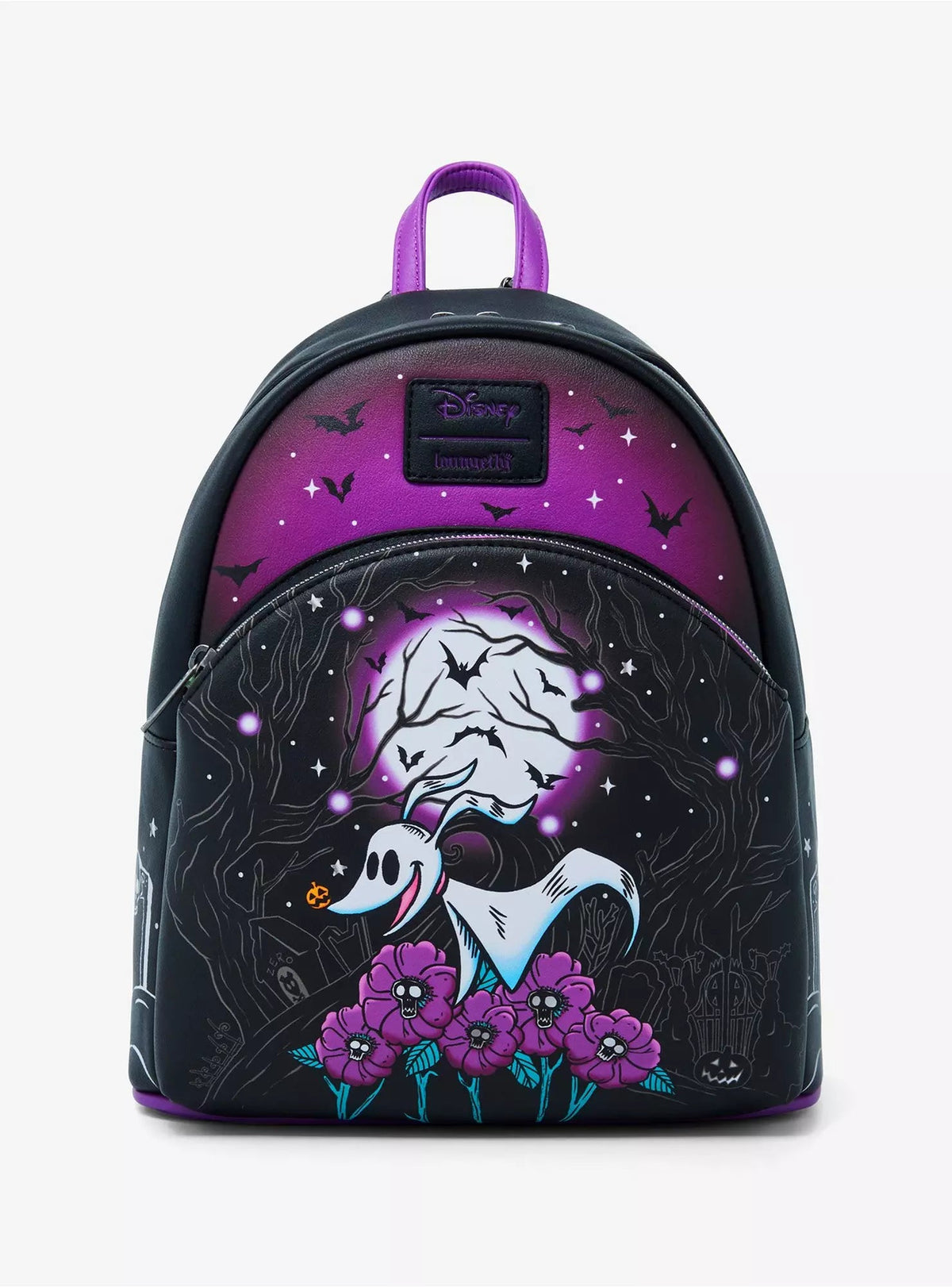 Loungefly The Nightmare Before Christmas Zero Moon Doodle Mini Backpack HT/BL
