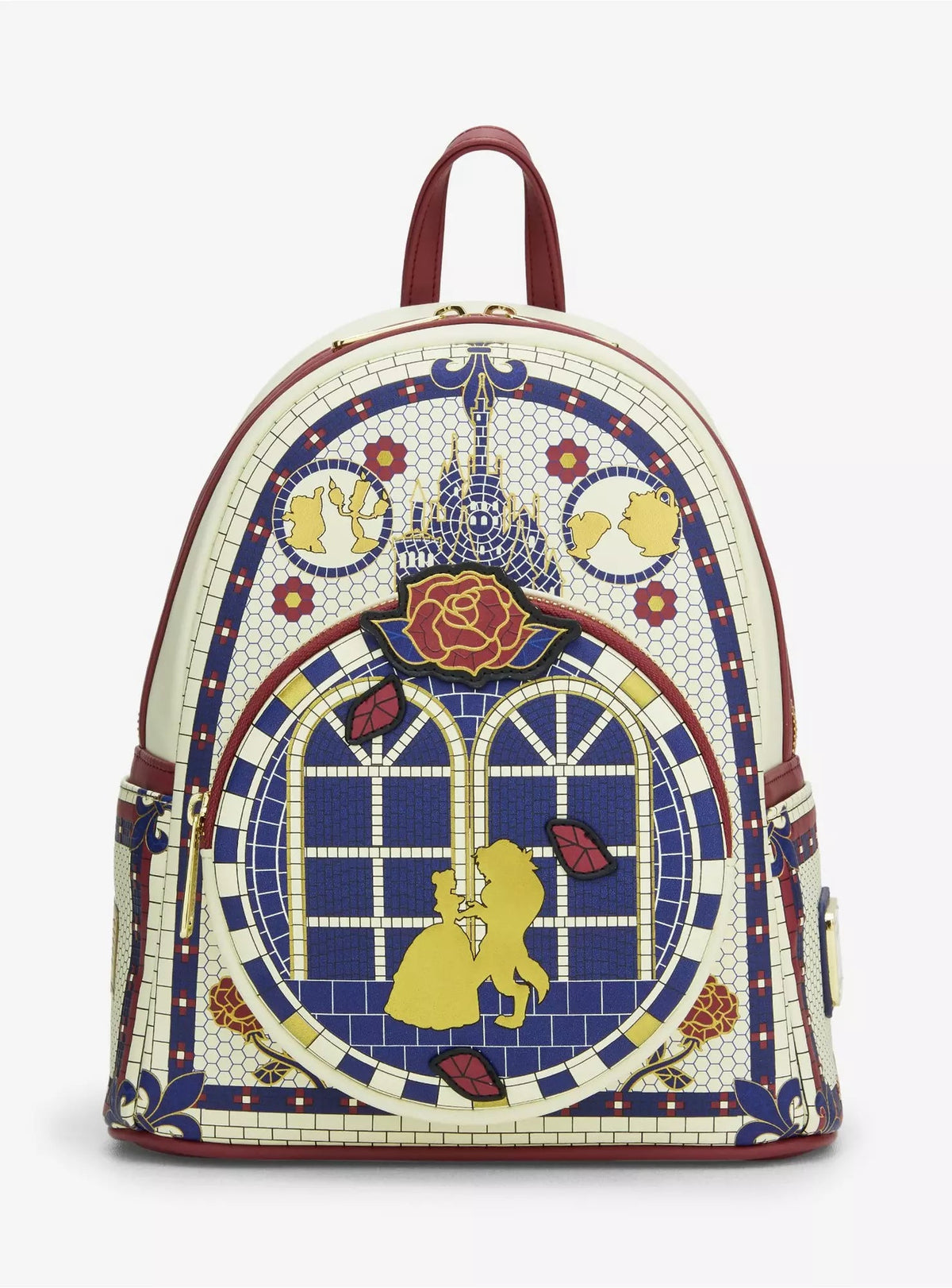 Loungefly Disney Beauty and the Beast Mosaic Mini Backpack HT/BL