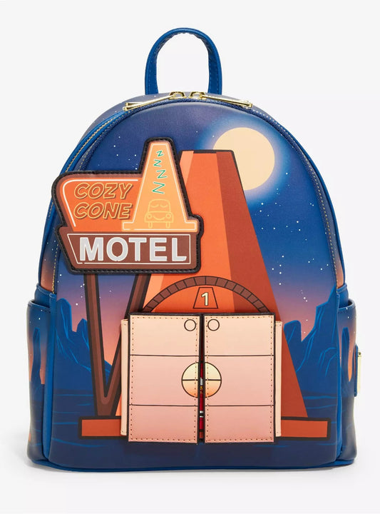 Loungefly Disney Pixar Cars Cozy Cone Motel Glow-in-the-Dark Mini Backpack HT/BL