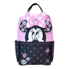 LOUNGEFLY DISNEY MINNIE FLORA/DOTS FULL NYLON BKPK