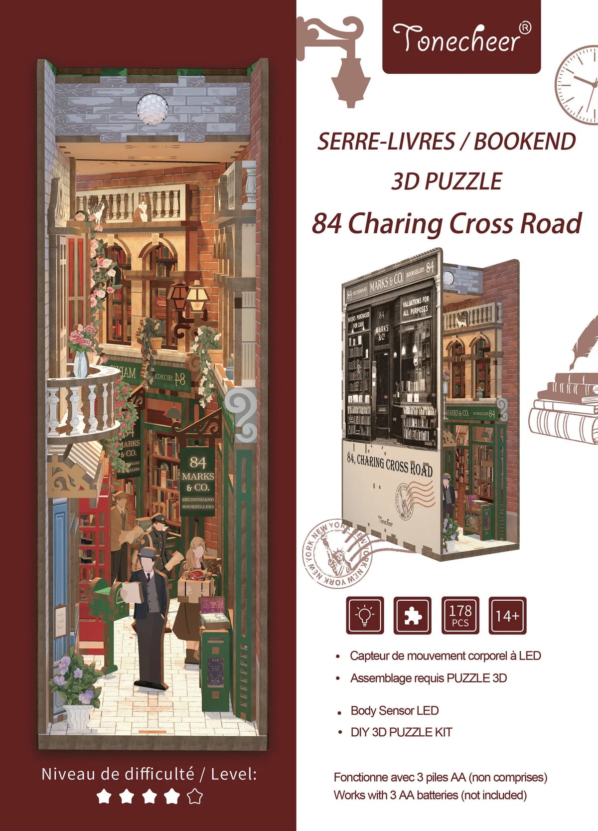 MINI-décor de bibliothèque - 84 CHARING CROSS ROAD