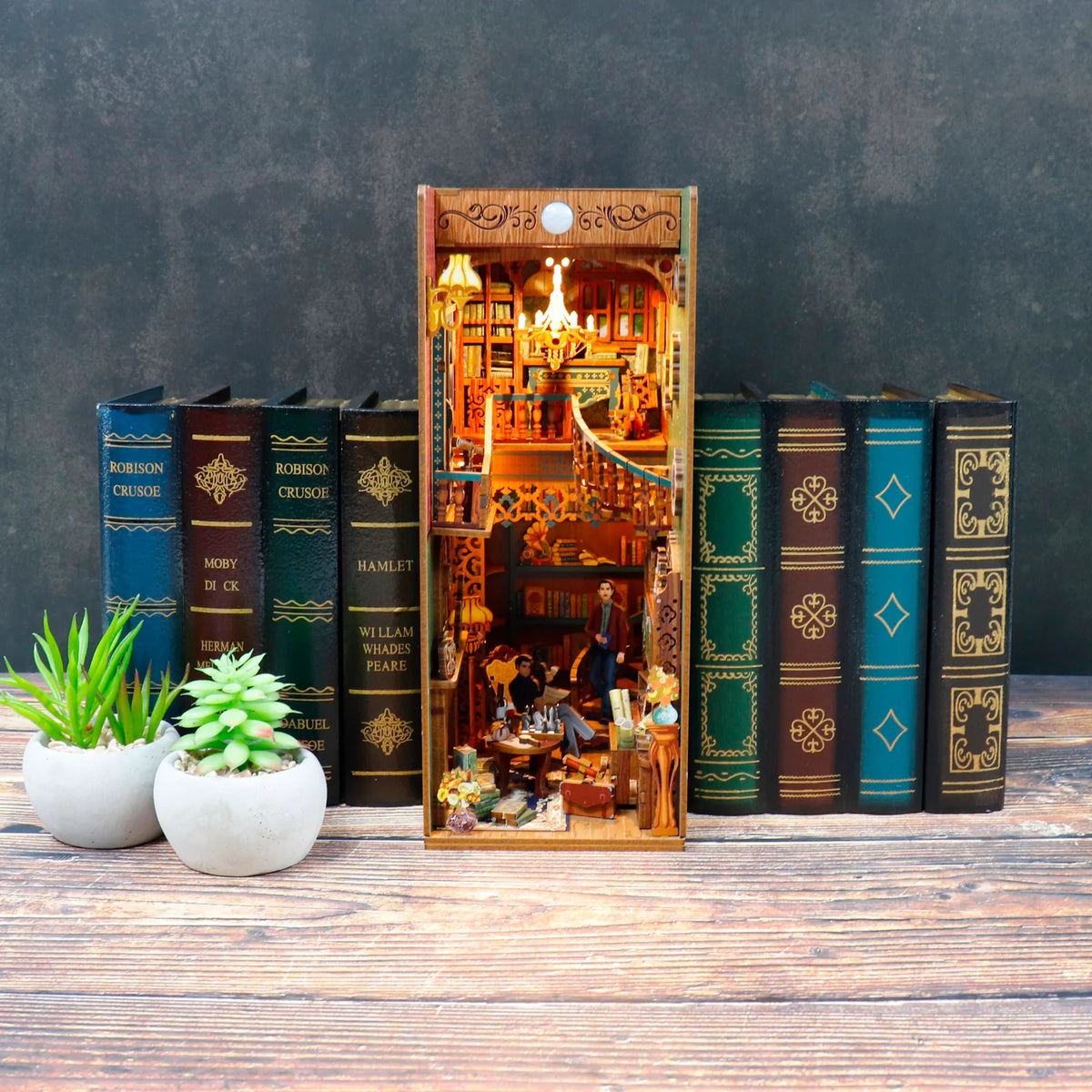 MINI-décor de bibliothèque - VIOLIN DETECTIVE AGENCY