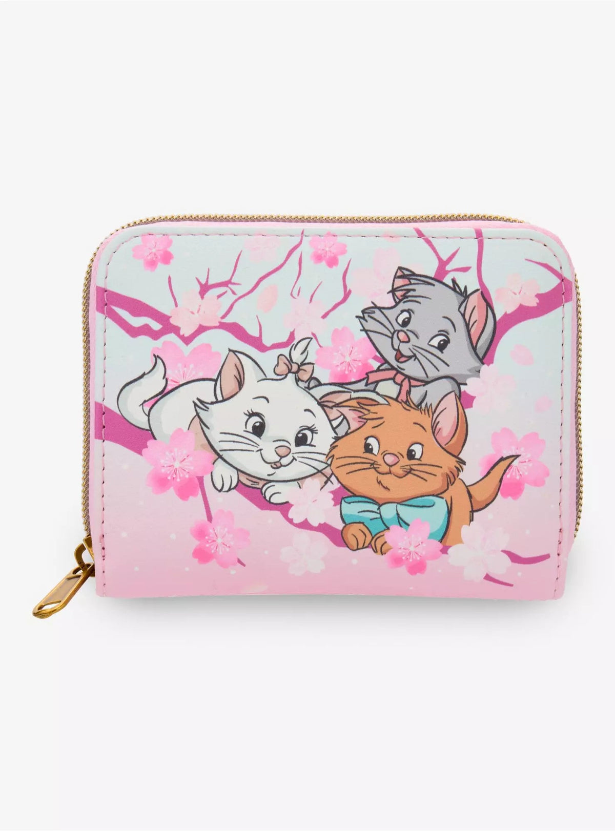 Loungefly Disney The Aristocats Kittens Cherry Blossom Mini Zipper Wallet HT/BL