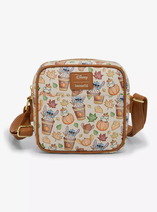 Loungefly Disney Stitch & Scrump Pumpkin Treats Camera Crossbody Bag HT/BL