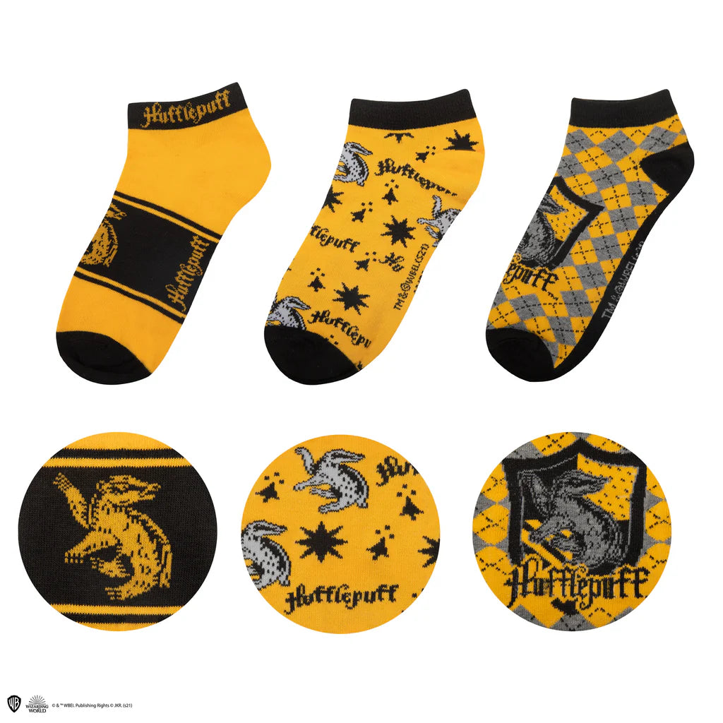 Set of 3 Hufflepuff Ankle Socks