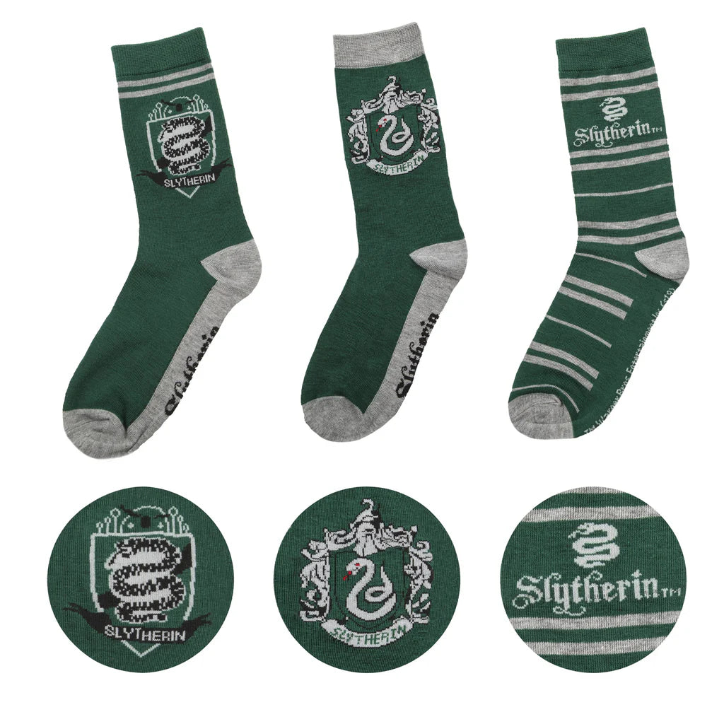 Set of 3 Slytherin Socks