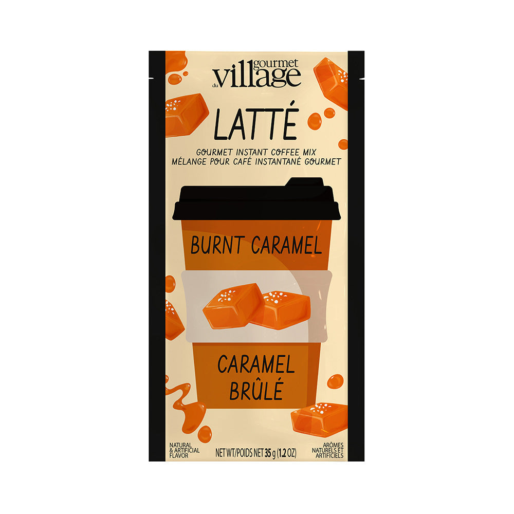 CAFÉ INSTANTANÉ/LATTE AU CARAMEL
BRÜLÉ/MINI Village gourmet